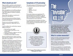 Carbon Monoxide the Invisible Killer