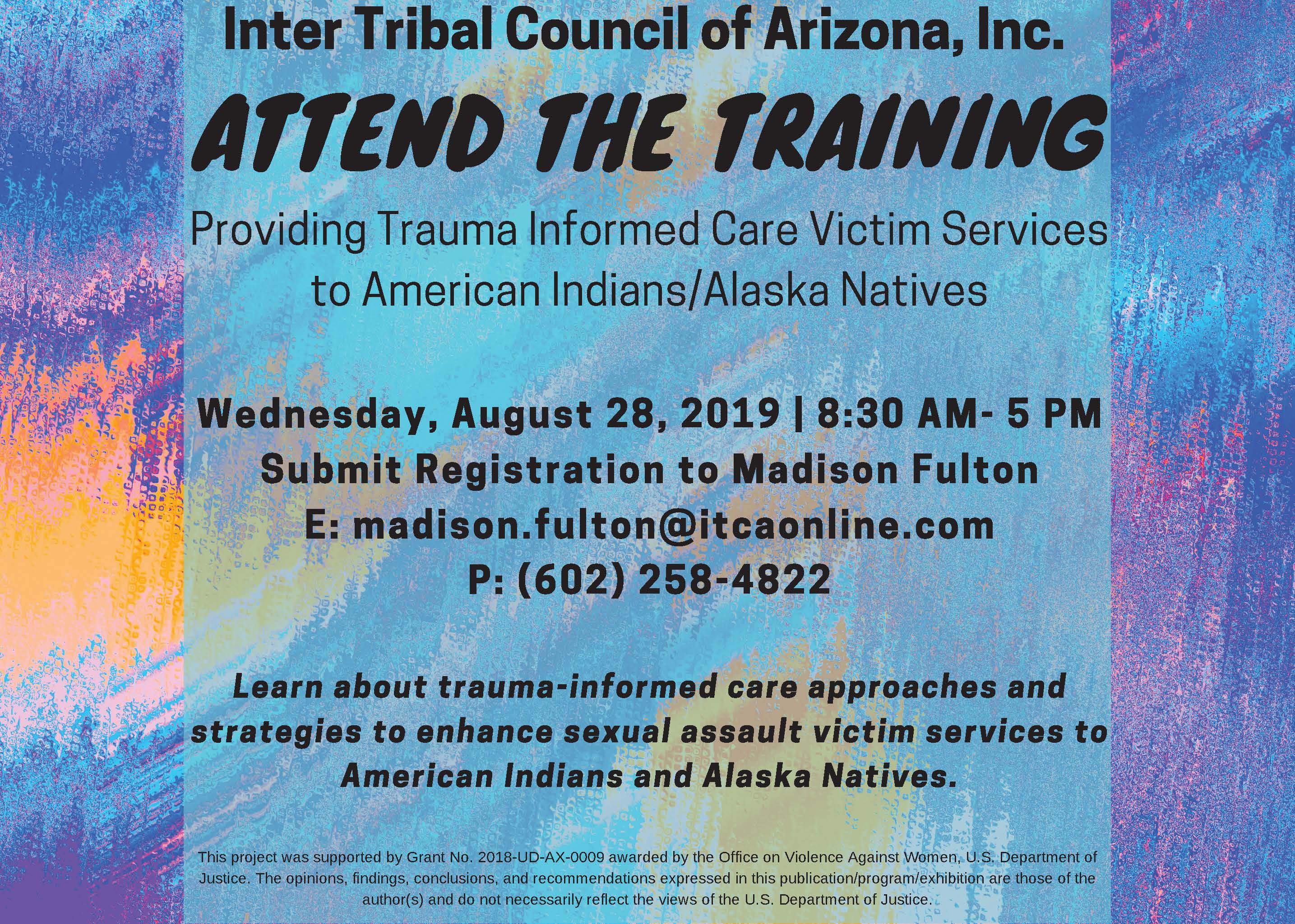 Providing Trauma Informed Care Victim Services to American Indians/Alaska Natives