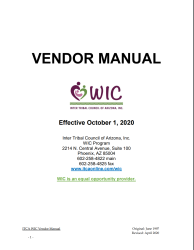 Click here to download the ITCA WIC Vendor Manual -effective October 1, 2020