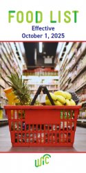 New Food List effective October 1, 2025! 