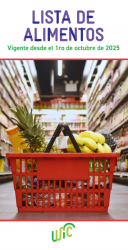 Nueva Lista de Alimentos vigente a partir del 1 de octubre de 2025