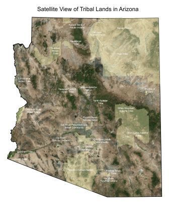 Satellite View of Tribal Homelands in Arizona