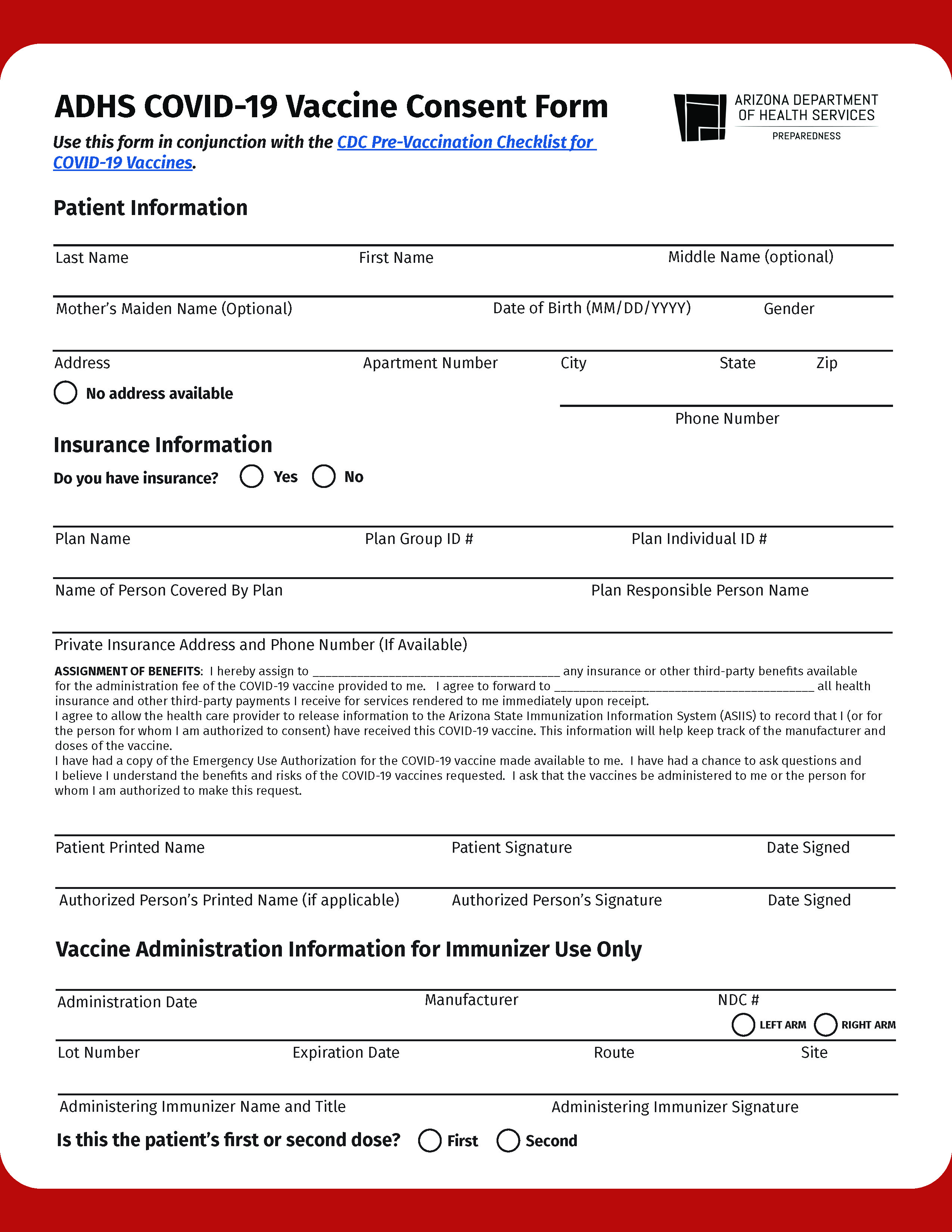 Kinney Drugs Covid Vaccine Consent Form