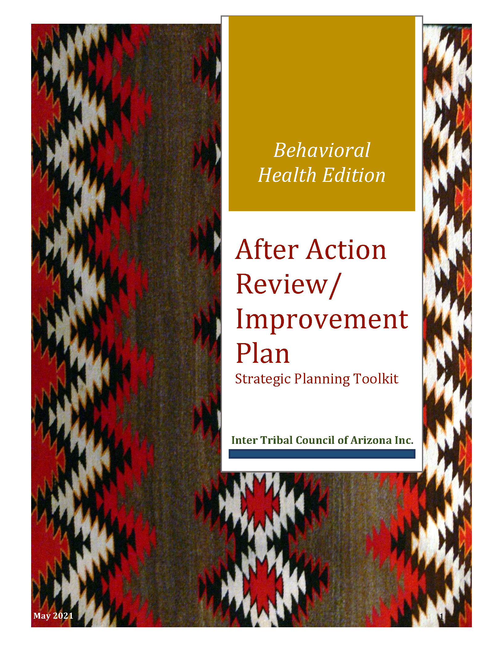 After Action Review (AAR) Toolkit - Behavioral Health Edition