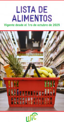 Food List Effective October 1, 2025 (Spanish) - Click to download