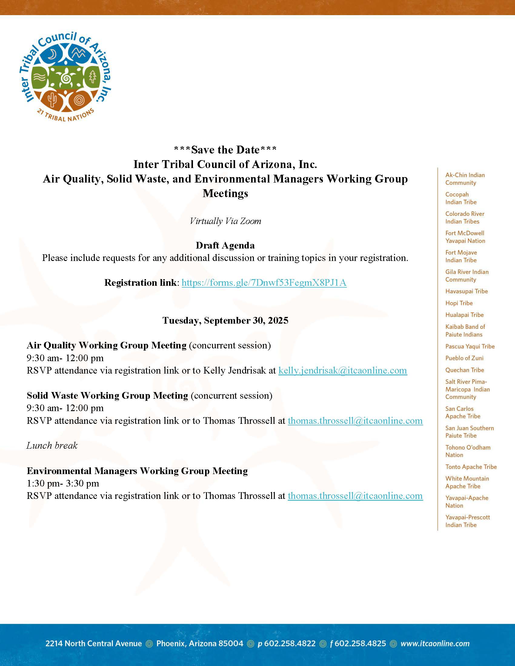 Training Announcement